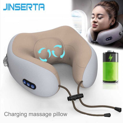 Jinserta Neck Cushion Massager – Usb Charging Massage Pillow