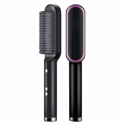 2-in-1 Hair Straightener Curling Brush - Professional Styling for Women
