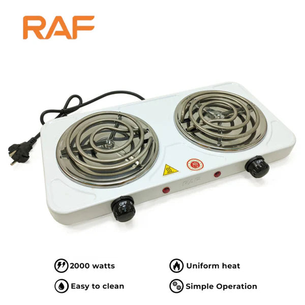 RAF Countertop Electric Hotplate | Single/Double Flat Burner | Electric Stove